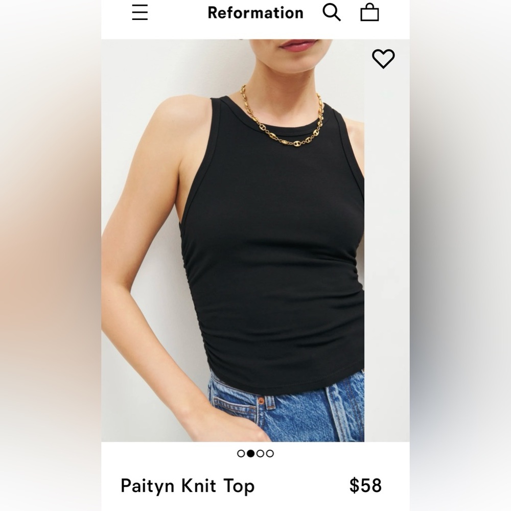 Reformation Paityn black sleeveless top
